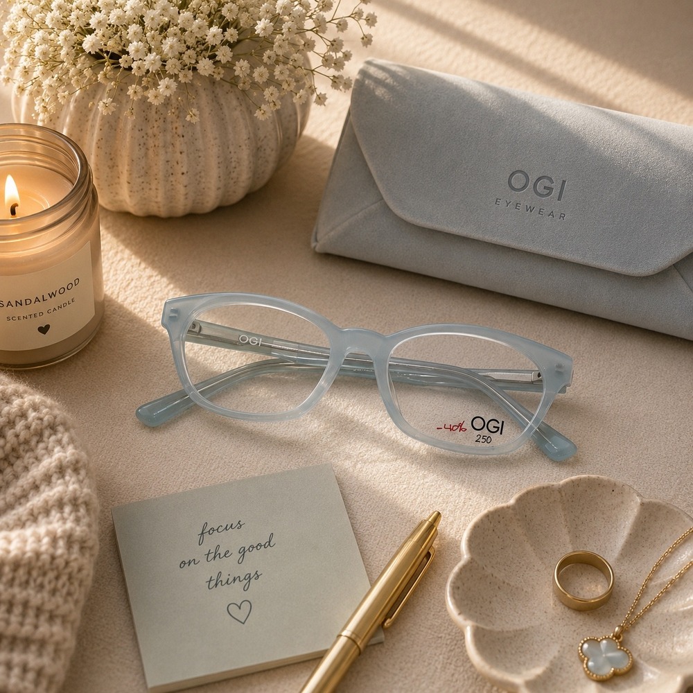 OGI Eyeglasses Frames Heritage 9121/2232 Light Blue Womens Glasses‎